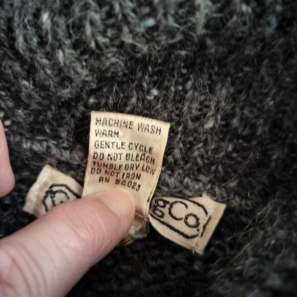 Vintage Gap Size Small Wool Blend Argyle Button Turtleneck Sweater - Picture 5 of 6